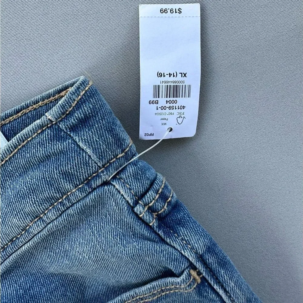 🎉5 for $45🎉NWT Old Navy Skinny Jeans Girls Size XL 14-16 Blue Denim